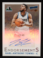 Karl-Anthony Towns 2016-17 Panini Aficionado Endorsments Artist's Proof Bronze #17 #12/49 at PristineAuction.com