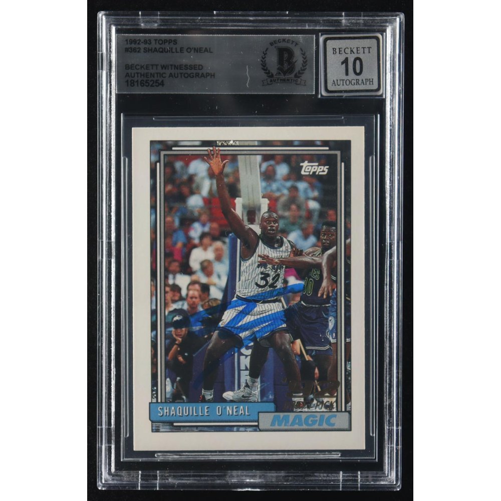 Shaquille O'Neal Signed 1992-93 Topps #362 RC (BGS | Auto 10) at PristineAuction.com