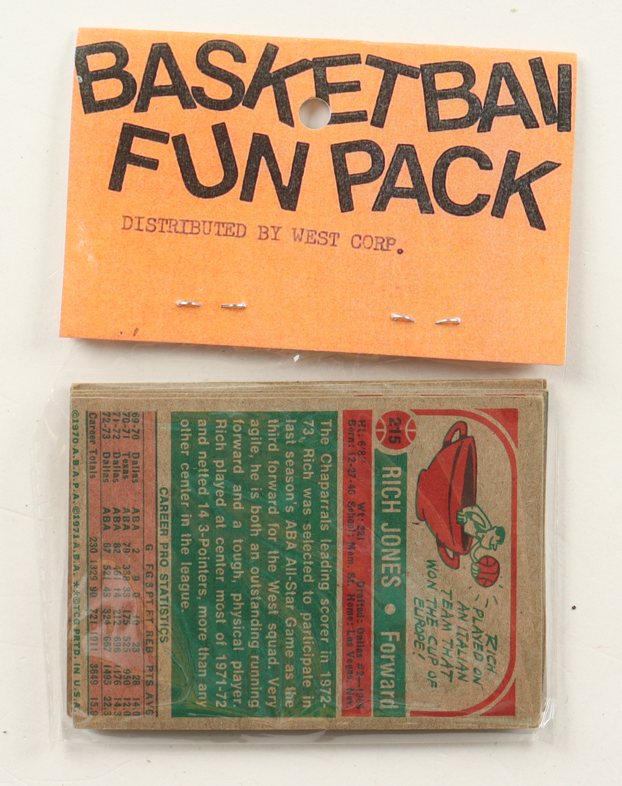 1973-74 Topps Basketball Card Fun Pack with (10) Cards at PristineAuction.com 1973-74 Topps Basketball Card Fun Pack with (10) Cards at PristineAuction.com