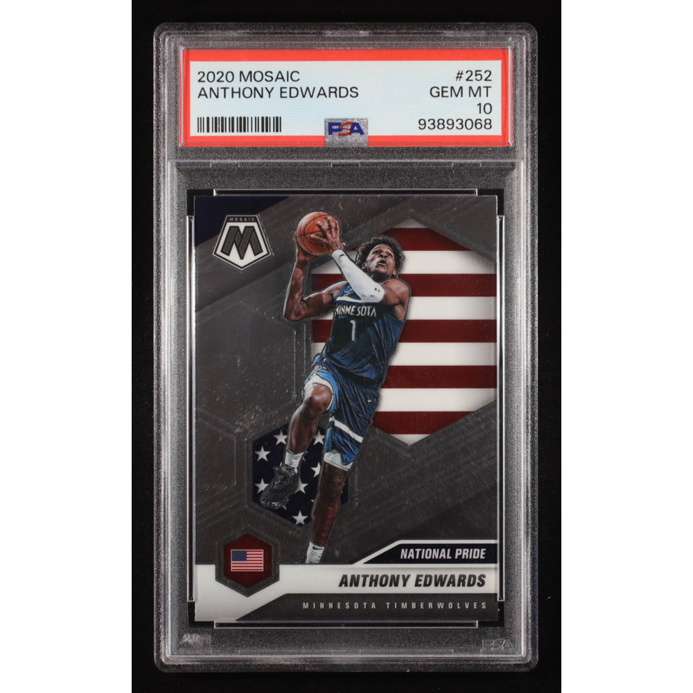 Anthony Edwards 2020-21 Panini Mosaic #252 RC (PSA 10) at PristineAuction.com