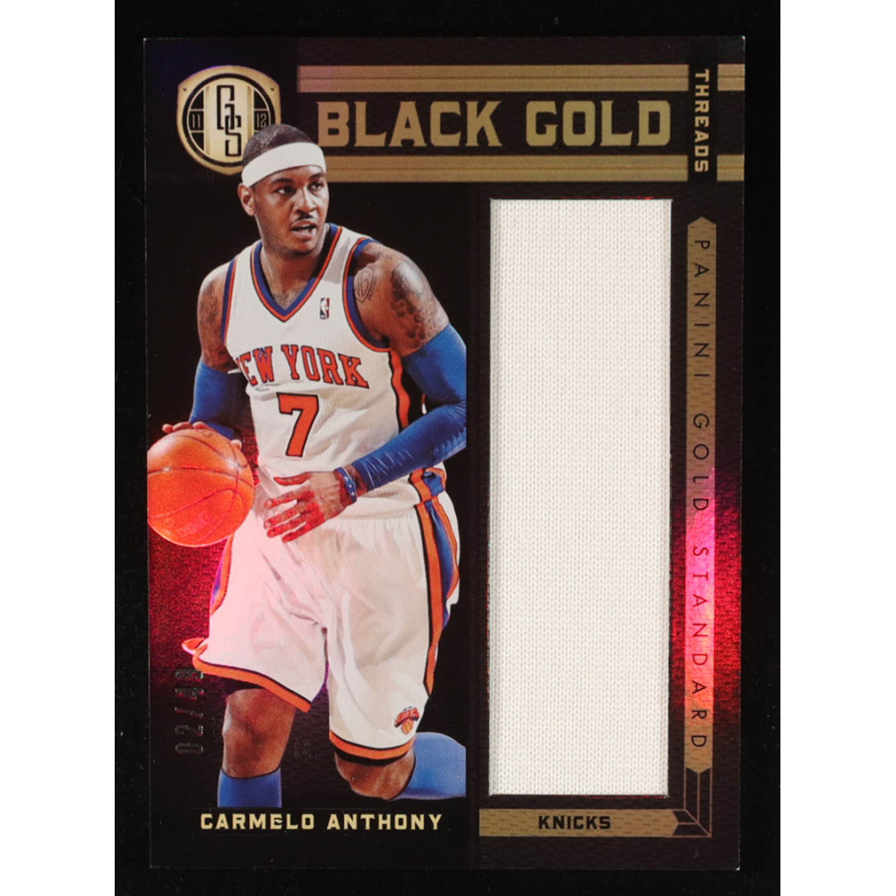 Carmelo Anthony 2012-13 Panini Gold Standard Black Gold Threads #11 #2/49 at PristineAuction.com
