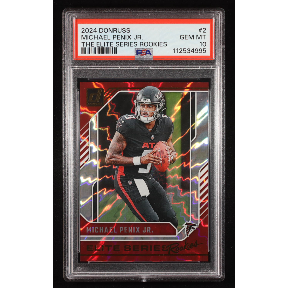 Michael Penix Jr. 2024 Donruss The Elite Series Rookies #2 RC (PSA 10) at PristineAuction.com