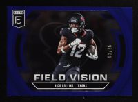 Nico Collins 2025 Elite Field Vision Blue #3 #52/75 at PristineAuction.com