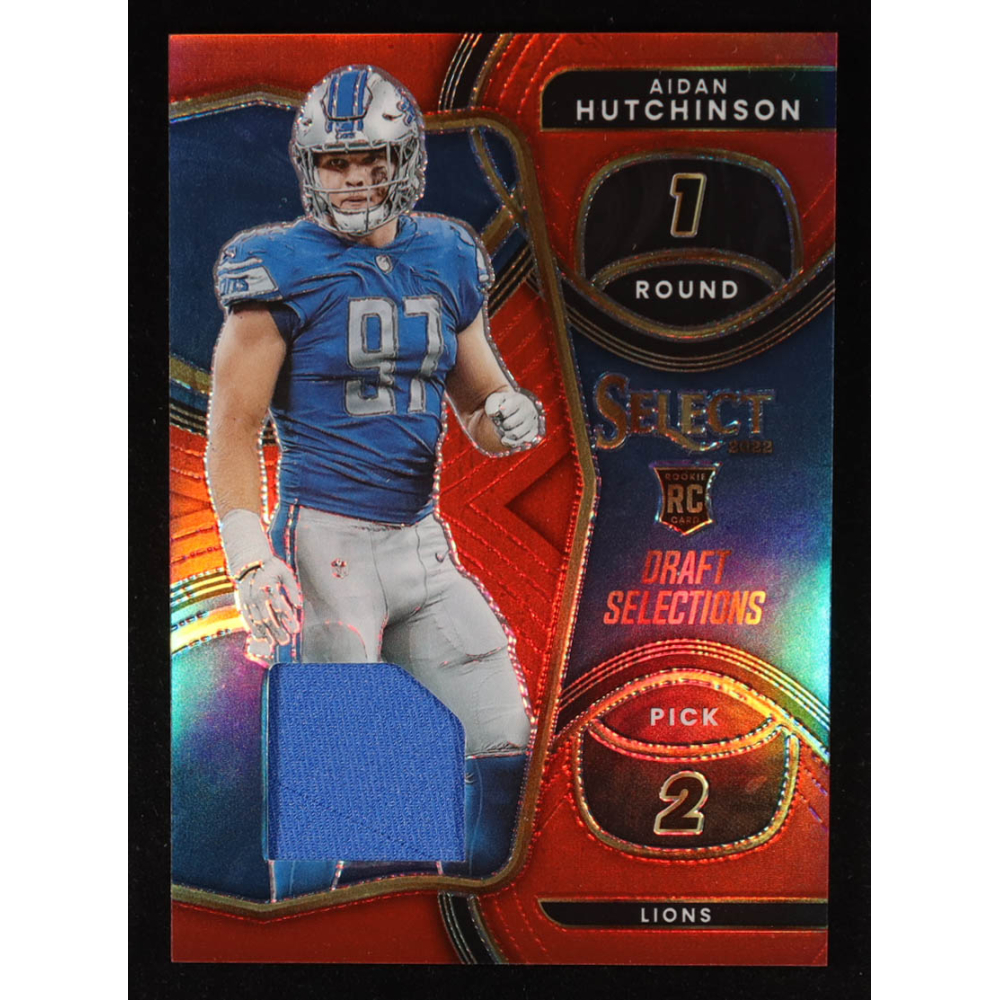 Aidan Hutchinson 2022 Select Draft Selections Memorabilia Prizm Red #11 RC at PristineAuction.com