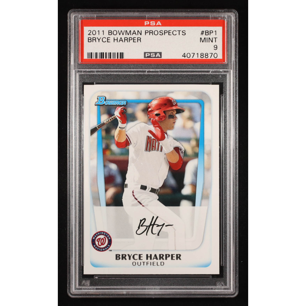 Bryce Harper 2011 Bowman Prospects #BP1 RC (PSA 9) at PristineAuction.com