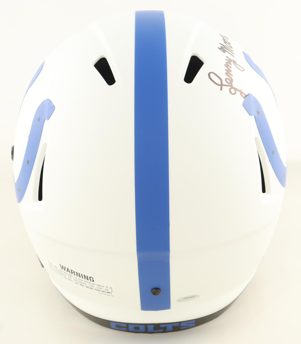 Lenny Moore Signed Colts Full-Size Lunar Eclipse Alternate Speed Helmet Inscribed "HOF 75" (Schwartz) at PristineAuction.com Lenny Moore Signed Colts Full-Size Lunar Eclipse Alternate Speed Helmet Inscribed "HOF 75" (Schwartz) at PristineAuction.com