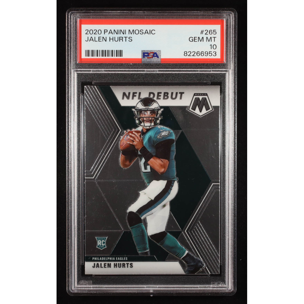 Jalen Hurts 2020 Panini Mosaic #265 DEB RC (PSA 10) at PristineAuction.com