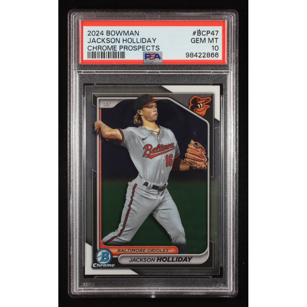 Jackson Holliday 2024 Bowman Chrome Prospects #BCP47 RC (PSA 10) at PristineAuction.com
