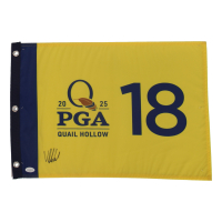 Viktor Hovland Signed 2025 PGA Quail Hollow Golf Pin Flag (JSA) at PristineAuction.com