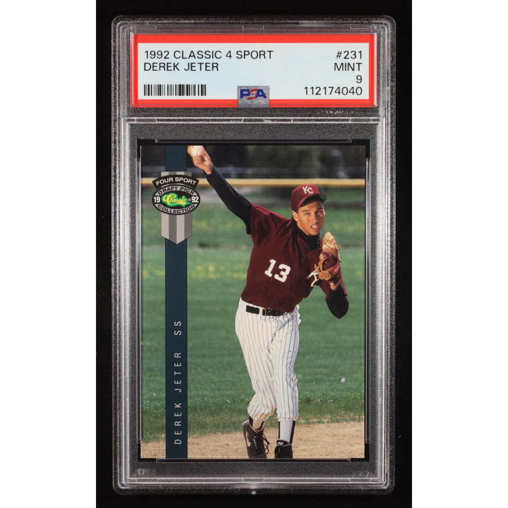 Derek Jeter 1992 Classic Four Sport #231 RC (PSA 9) at PristineAuction.com