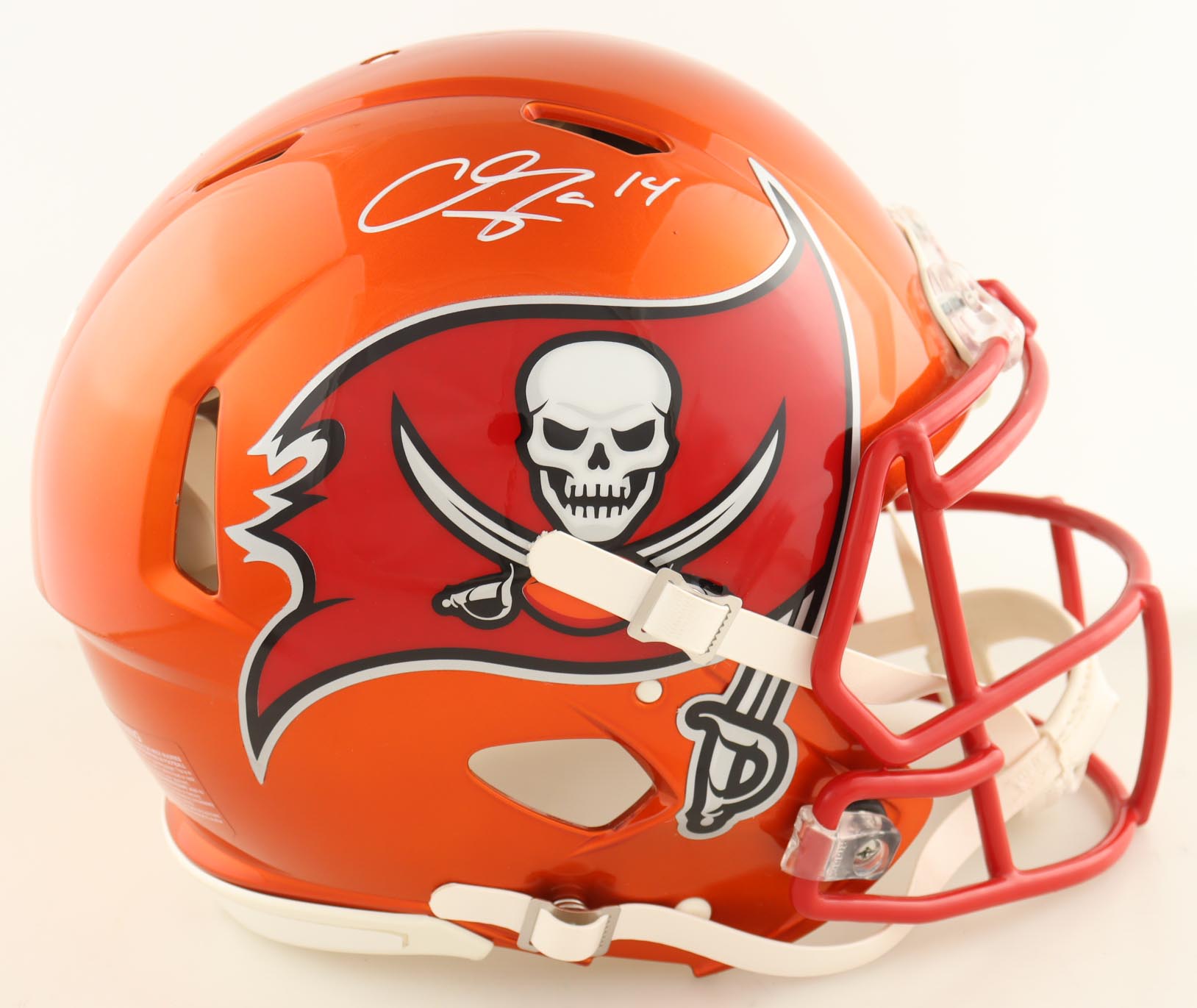 Chris Godwin Signed Buccaneers Full-Size Authentic On-Field Flash Alternate Speed Helmet (JSA) at PristineAuction.com Chris Godwin Signed Buccaneers Full-Size Authentic On-Field Flash Alternate Speed Helmet (JSA) at PristineAuction.com