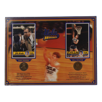 John Wooden & Bill Walton Signed Custom Matted Display (Optimum) at PristineAuction.com