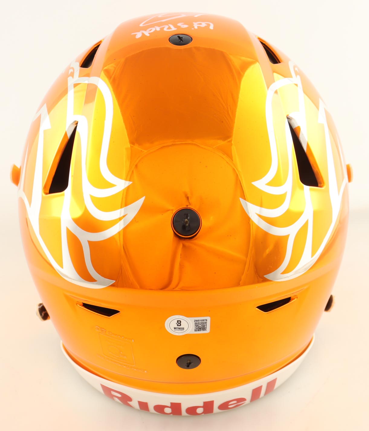 John Elway & Bo Nix Signed Broncos Full-Size Authentic On-Field Chrome Alternate SpeedFlex Helmet with Custom Visor Inscribed "Let's Ride" (Beckett) at PristineAuction.com John Elway & Bo Nix Signed Broncos Full-Size Authentic On-Field Chrome Alternate SpeedFlex Helmet with Custom Visor Inscribed "Let's Ride" (Beckett) at PristineAuction.com