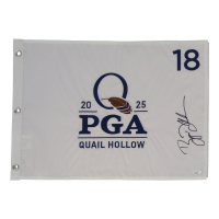 Bryson DeChambeau Signed 2025 PGA Quail Hollow Golf Pin Flag (JSA) at PristineAuction.com