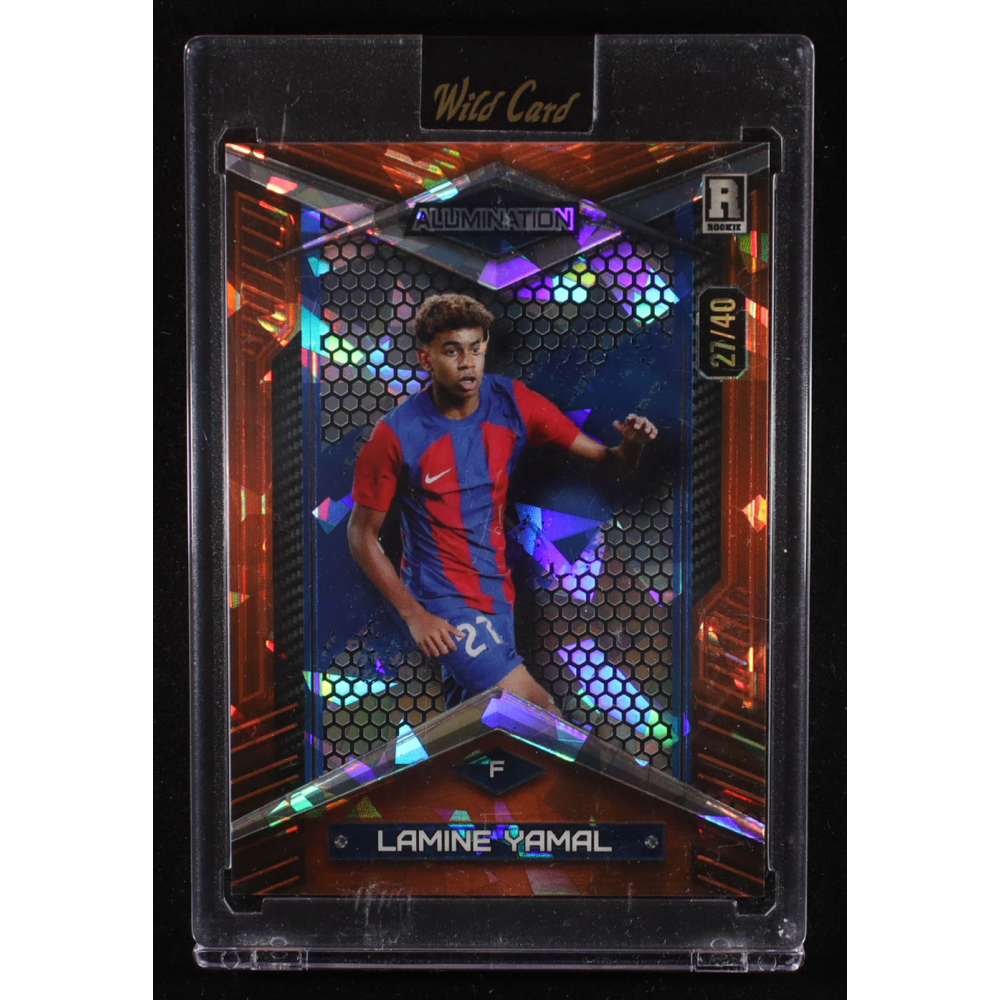 Lamine Yamal 2024 Wild Card Alumination Orange Crystal #ABC-LY13 #27/40 RC at PristineAuction.com