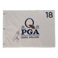 Bryson DeChambeau Signed 2025 PGA Quail Hollow Golf Pin Flag (JSA) at PristineAuction.com