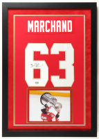 Brad Marchand Signed Custom Framed Jersey Display with Photo (Marchand) at PristineAuction.com