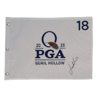 Jordan Spieth Signed 2025 PGA Quail Hollow Golf Pin Flag (JSA) at PristineAuction.com