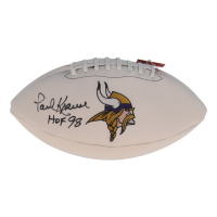 Paul Krause Signed Vikings Logo NFL Football Inscribed "HOF 98" (Schwartz) at PristineAuction.com
