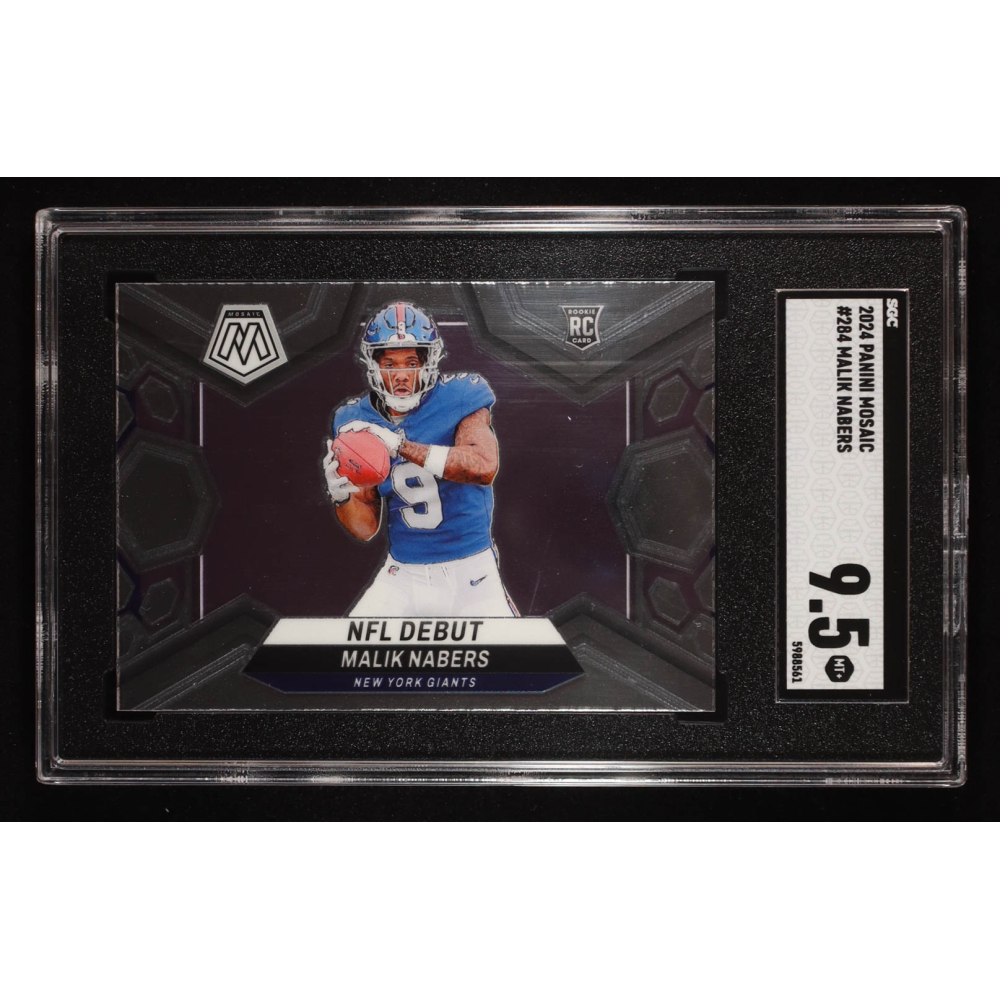 Malik Nabers 2024 Panini Mosaic #284 DEB RC (SGC 9.5) at PristineAuction.com