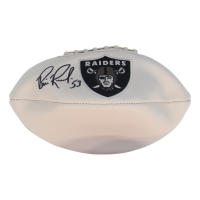 Bill Romanowski Signed Raiders Logo Football (Beckett) at PristineAuction.com