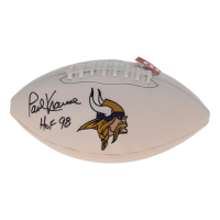Paul Krause Signed Vikings Logo NFL Football Inscribed "HOF 98" (Schwartz) at PristineAuction.com