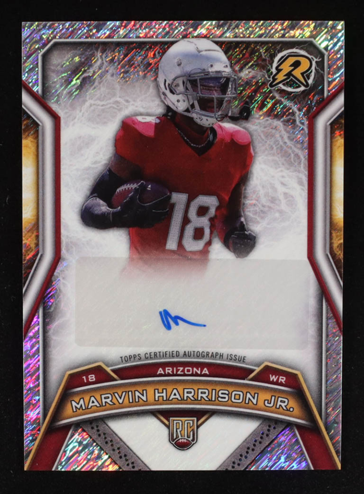 Marvin Harrison Jr. 2024 Topps Resurgence Resurgence Rookie Signatures Silver Static #RRSMHJ RC