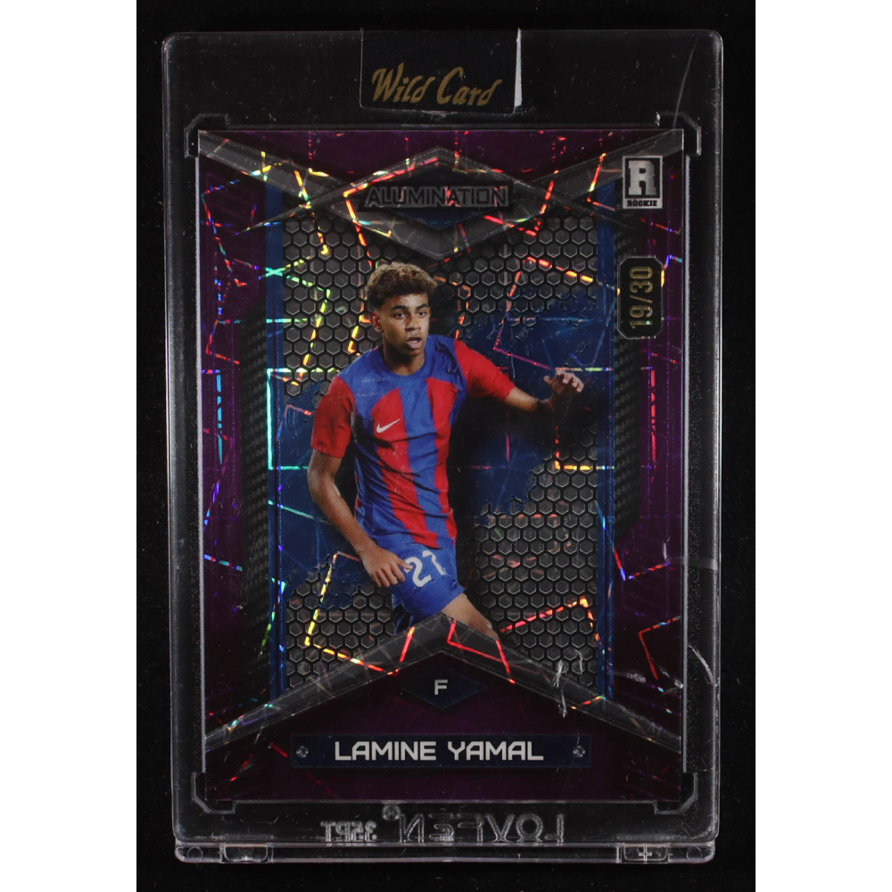 Lamine Yamal 2024 Wild Card Alumination Purple Lazer #ABC-LY13 #19/30 RC at PristineAuction.com