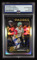 Jackson Merrill Signed 2024 Topps Chrome Update #USC153 RC (PSA | Auto Grade PSA Authentic) at PristineAuction.com