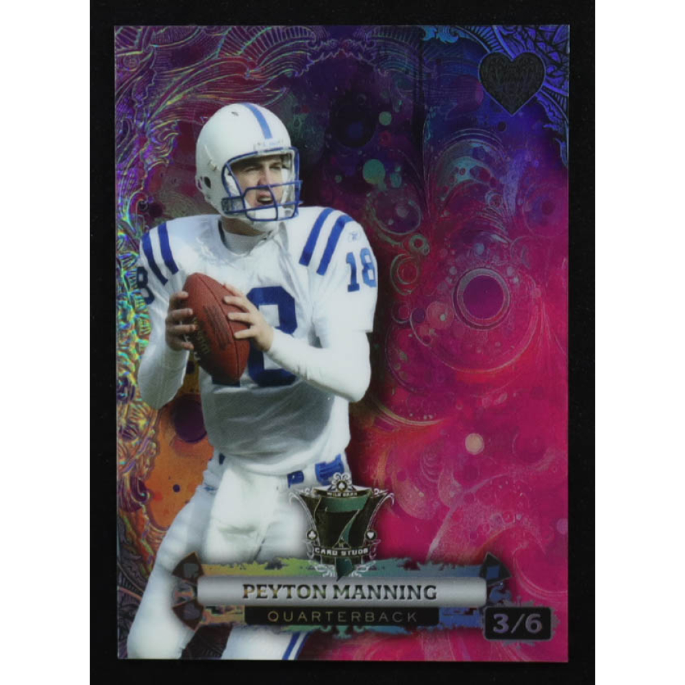 Peyton Manning 2024 Wild Card 7 Card Studs Combo Heart Flourishes #CH7CFPM #3/6 at PristineAuction.com