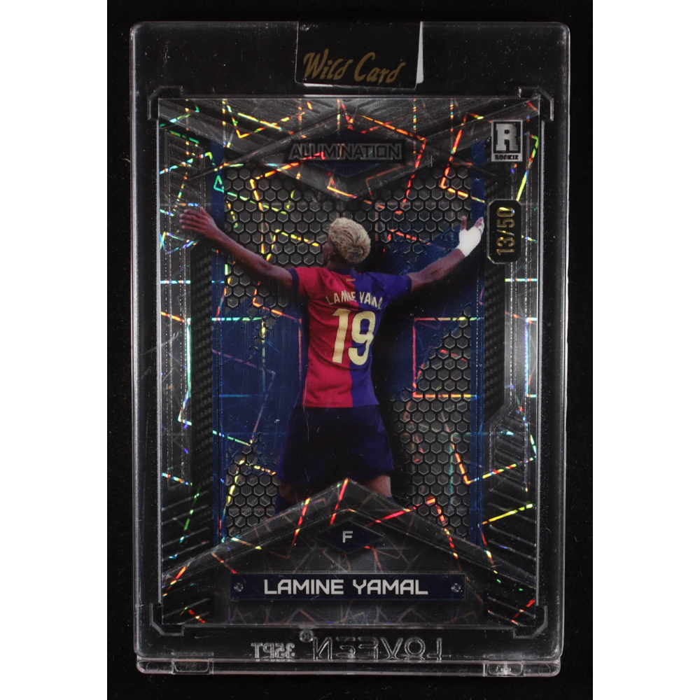 Lamine Yamal 2024 Wild Card Alumination Silver Lazer #ABC-LY7 #13/50 RC at PristineAuction.com