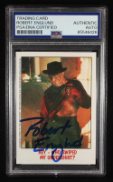 Robert Englund Signed Freddy Krueger 1988 Topps Fright Flicks A Nightmare On Elm Street II #18 (PSA | Auto Grade PSA Authentic) at PristineAuction.com