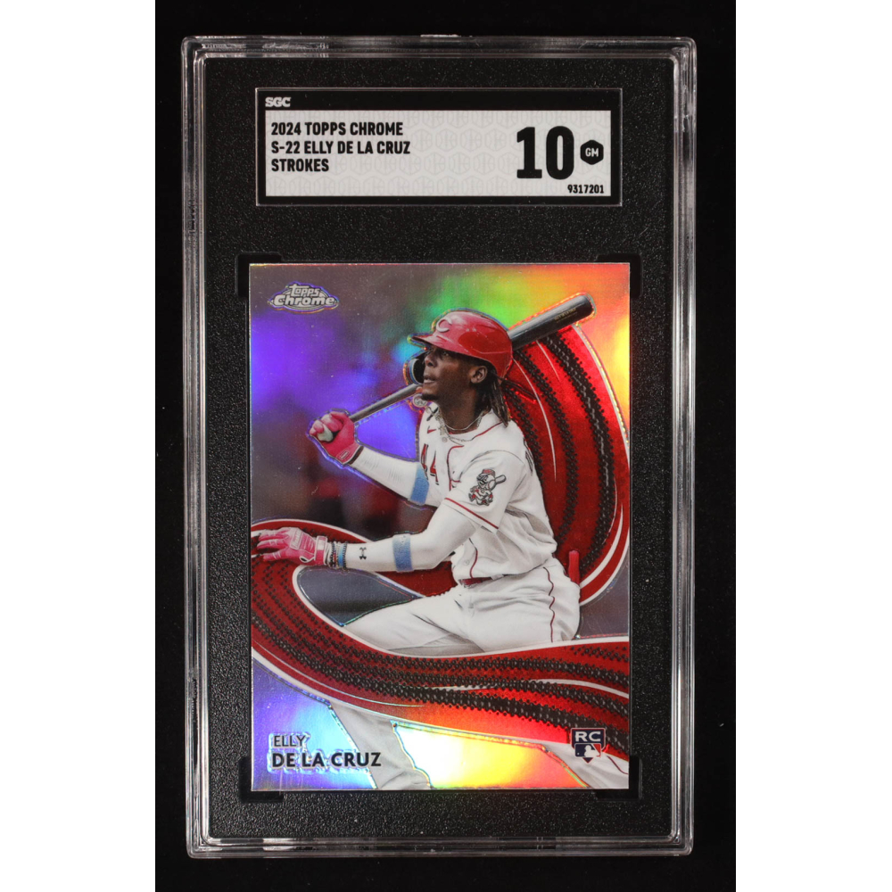Elly De La Cruz 2024 Topps Chrome Strokes #S22 RC (SGC 10) at PristineAuction.com