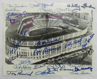 Yankees Hall of Famers and Stars 8x10 Photo Signed By (28) with Mickey Mantle, Yogi Berra, Whitey Ford, Phil Rizzuto (JSA) at PristineAuction.com