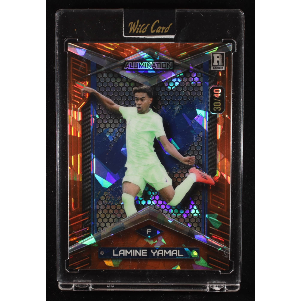 Lamine Yamal 2024 Wild Card Alumination Orange Crystal #ABC-LY10 #30/40 RC at PristineAuction.com