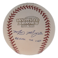 Mike Myers Signed 2004 World Series Baseball Inscribed "Reverse The Curse" (TriStar) at PristineAuction.com