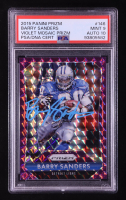 Barry Sanders Signed 2015 Panini Prizm Prizms Purple Mosaic #146 #5/50 (PSA 9 | Autograph Graded PSA 10) at PristineAuction.com