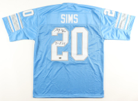 Billy Sims Signed Jersey Inscribed "80-R.O.Y." (Wilder Side of Sports) at PristineAuction.com