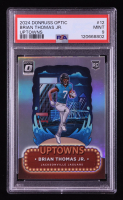 Brian Thomas Jr. 2024 Donruss Optic Uptowns #12 RC (PSA 9) at PristineAuction.com