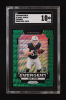 Brock Bowers 2024 Panini Prizm Emergent Prizms Green Wave #8 RC (SGC 10) at PristineAuction.com