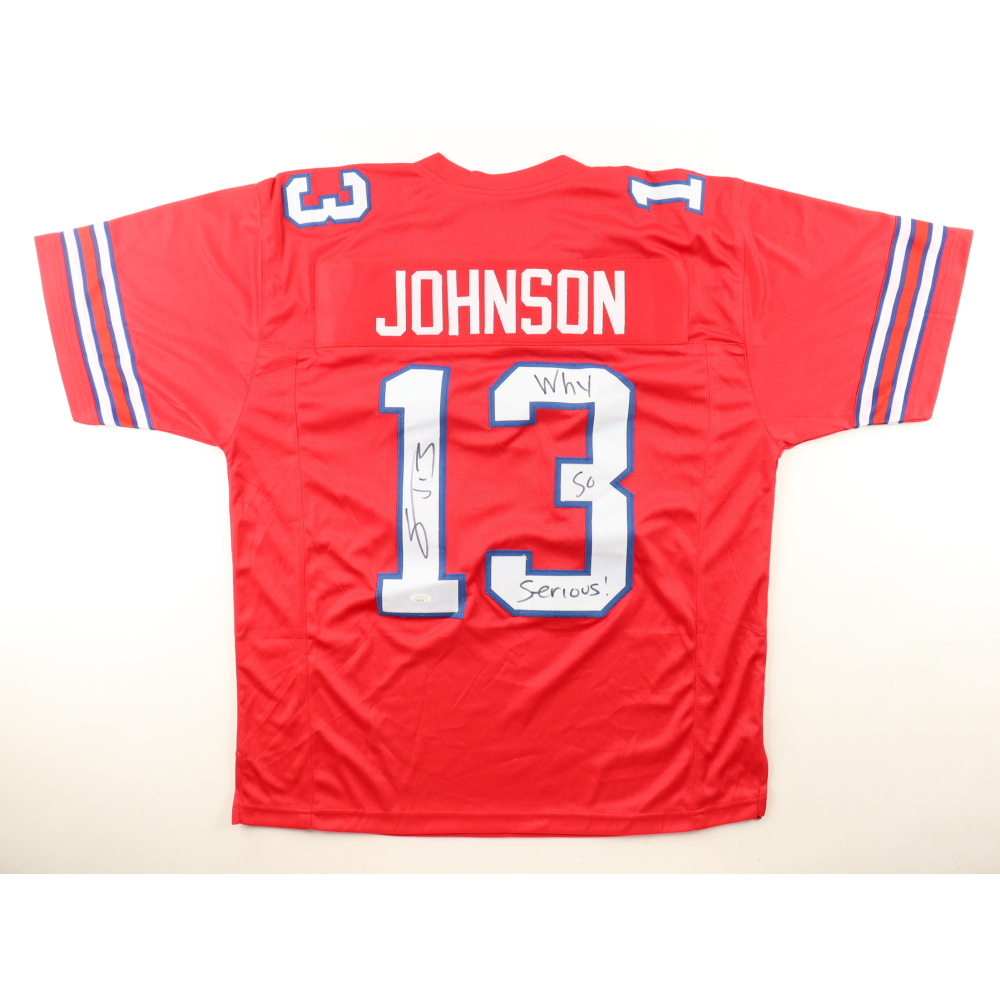 Stevie Johnson Signed Jersey Inscribed "Why So Serious!" (JSA) at PristineAuction.com