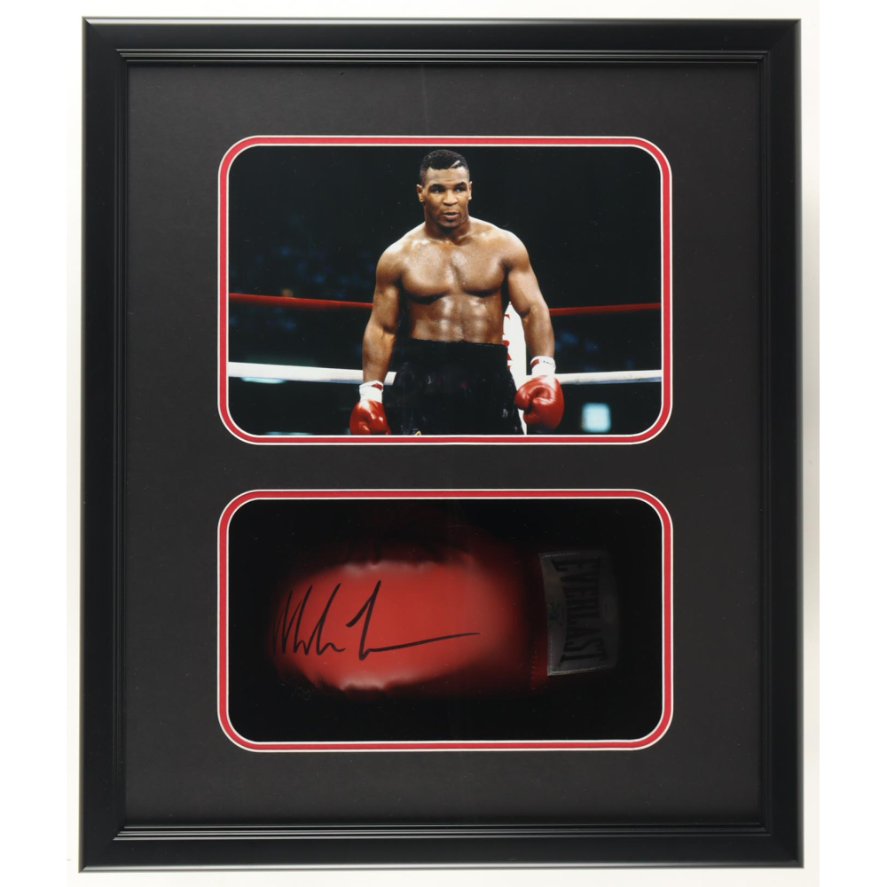 Mike Tyson Signed Custom Framed Shadowbox Everlast Boxing Glove Display (JSA & Tyson) at PristineAuction.com