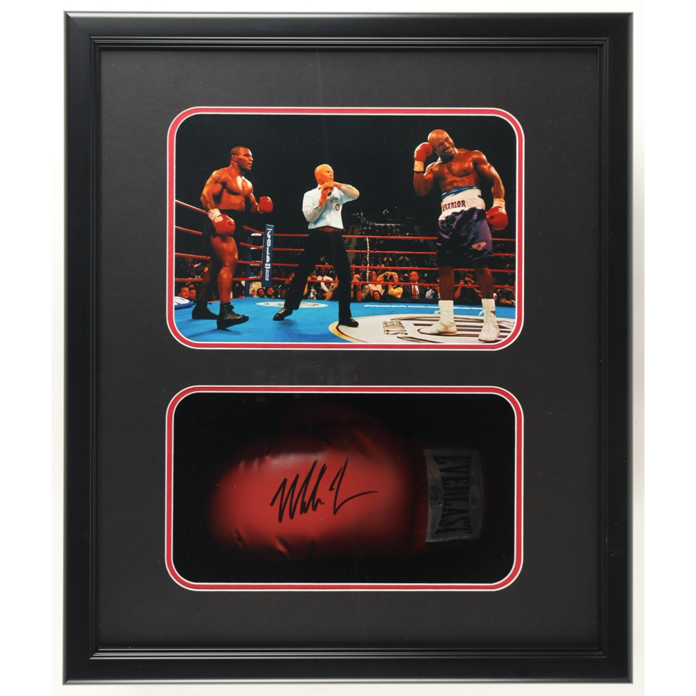 Mike Tyson Signed Custom Framed Shadowbox Everlast Boxing Glove Display (JSA & Tyson) at PristineAuction.com