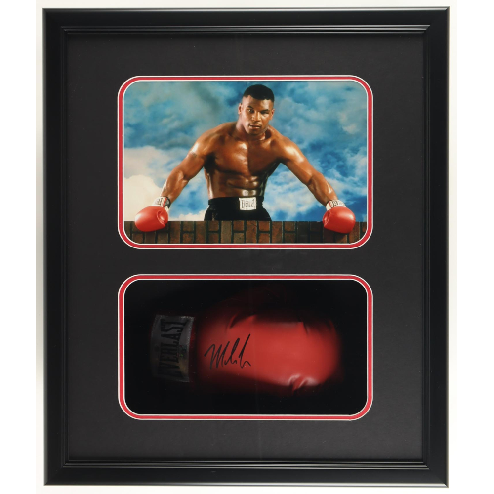 Mike Tyson Signed Custom Framed Shadowbox Everlast Boxing Glove Display (JSA & Tyson) at PristineAuction.com