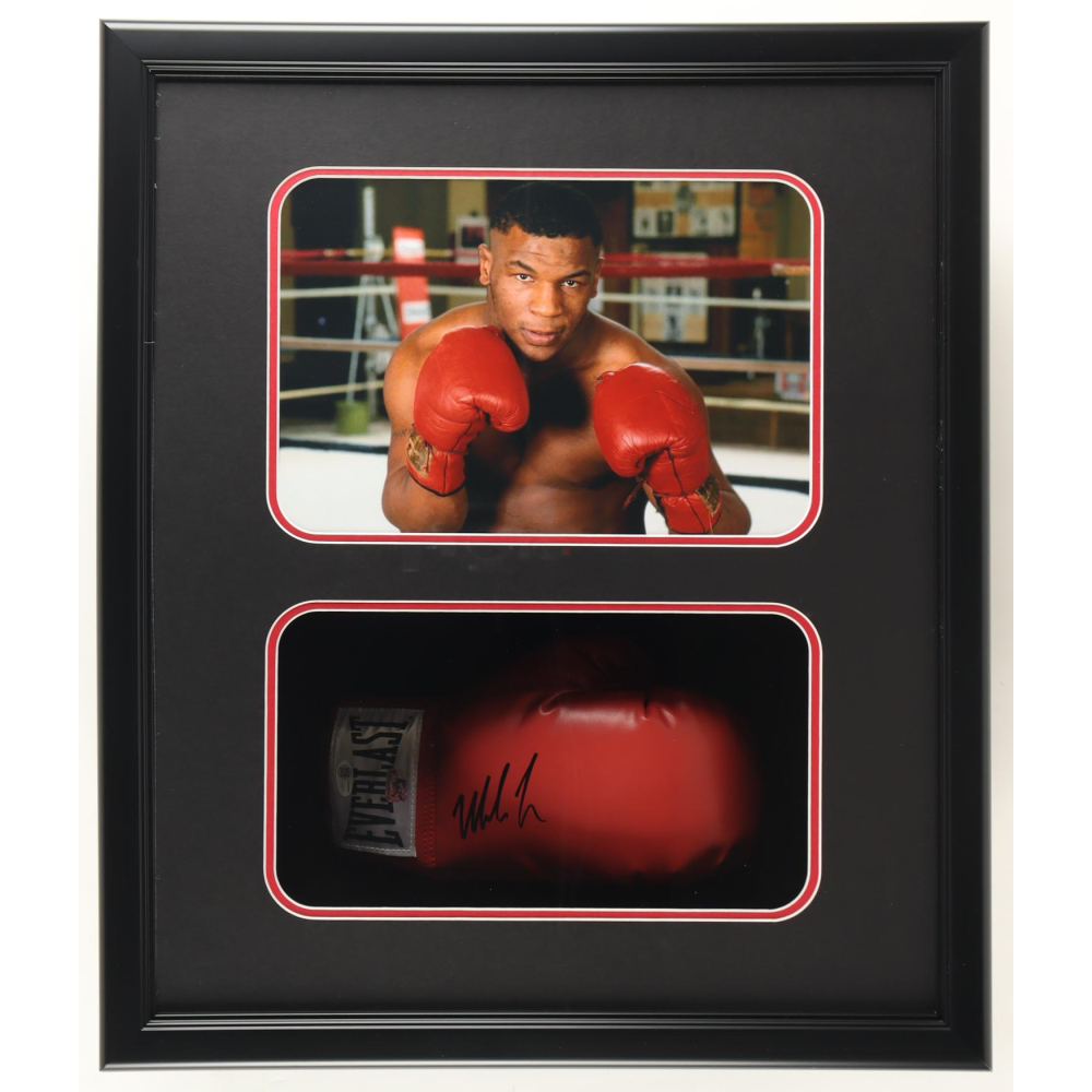 Mike Tyson Signed Custom Framed Shadowbox Everlast Boxing Glove Display (JSA & Tyson) at PristineAuction.com