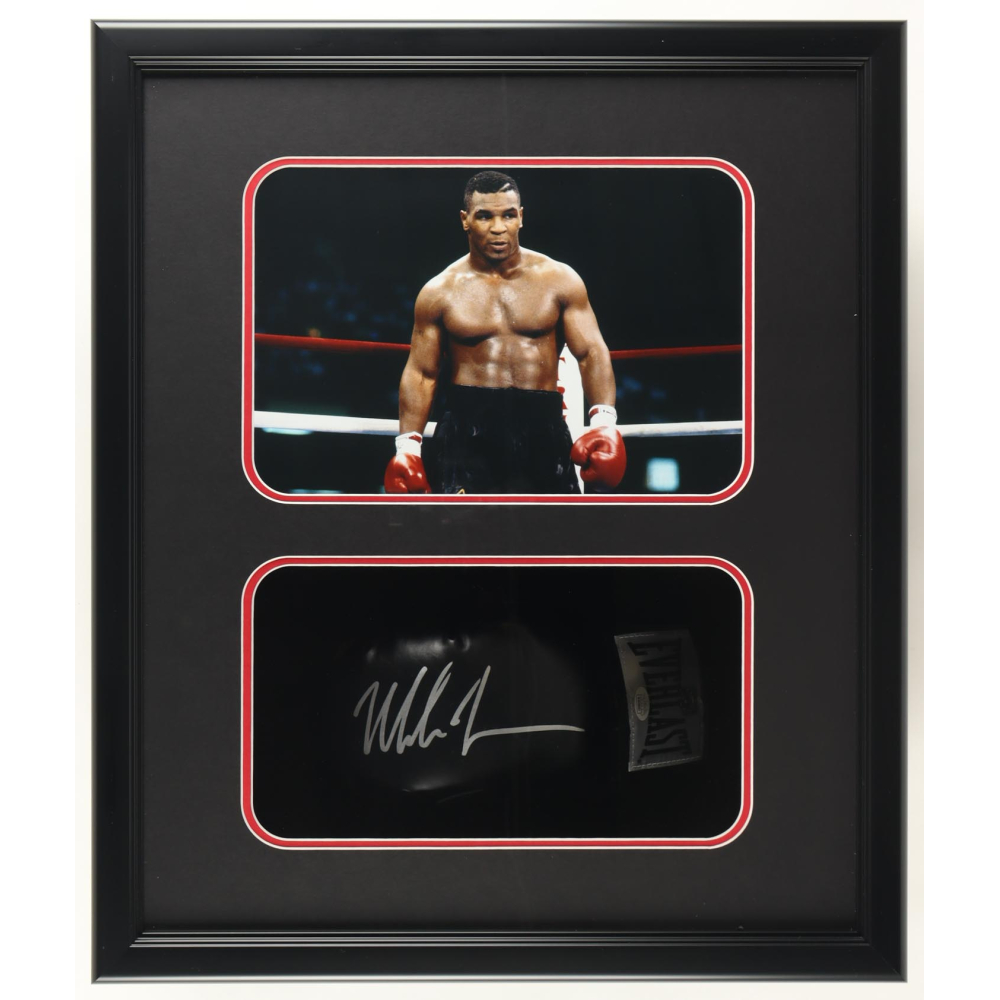 Mike Tyson Signed Custom Framed Shadowbox Everlast Boxing Glove Display (JSA & Tyson) at PristineAuction.com