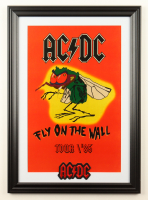 1985 "AC/DC Fly On The Wall" Tour Custom Framed Poster with AC/DC Patch at PristineAuction.com