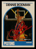 Dennis Rodman Signed 1989-1990 Hoops Card #211 (JSA) at PristineAuction.com