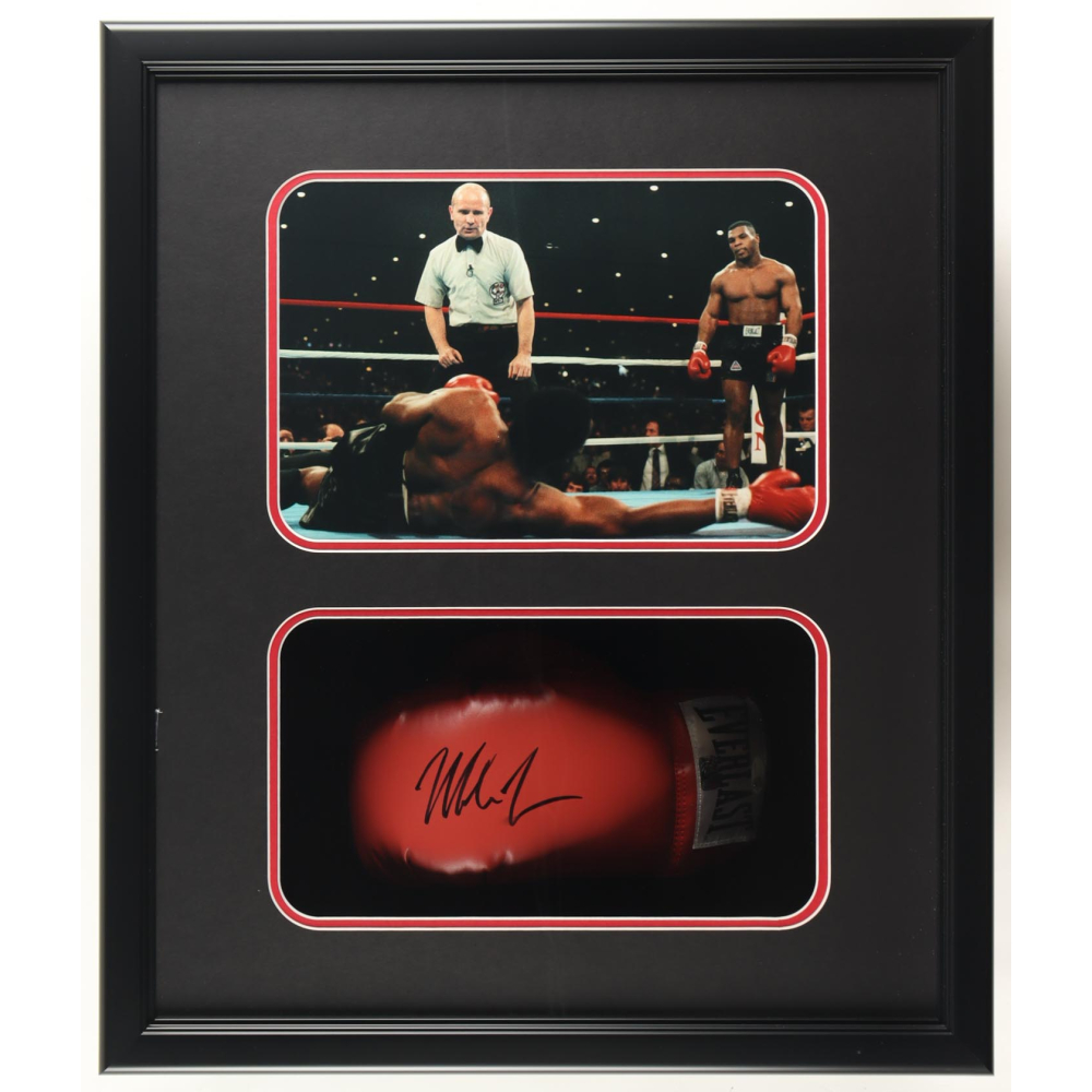 Mike Tyson Signed Custom Framed Shadowbox Everlast Boxing Glove Display (JSA & Tyson) at PristineAuction.com