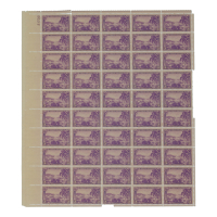 U.S. Postage 3¢ "Virgin Islands Territory" Stamp December 15th 1937 Full Original Uncut Sheet Of (50) Stamps at PristineAuction.com